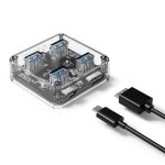 Orico mh4u - 30 usb 3. 0 bureau transparent avec câble micro usb 30cm Orico mh4u - 30 usb 3. 0 bureau transparent avec câble micro usb 30cm