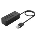 Orico w5p - u2 - 100 usb 2. 0 bureau hub avec 100 cm micro c�ble usb alimentation (noir)