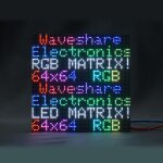 Panneau matriciel led couleur rvb waveshare, pas de 3 mm, 64 x 64 pixels, luminosité réglable Panneau matriciel led couleur rvb waveshare, pas de 3 mm, 64 x 64 pixels, luminosité réglable