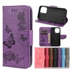 Modle de papillon floral en relief vintage horizontal flip cuir toot avec fente et portefeuille et portefeuil ...