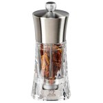 Peugeot ouessant moulin  piment inox / transparent 14cm
