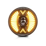 Phares angel eye en forme d'ventail  lentille ronde de 7 pouces (h4)