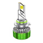 Phare de voiture �tanche � led 100 w � double tube en cuivre en alliage d'aluminium, ampoule : 9005