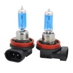 Phare de voiture halog�ne h11, lumi�re blanche de 2400 lumens, 12v / 100w 6000k