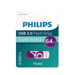 Philips usb 3. 0 64gb vivid edition pourpre