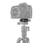 Plateau  dmontage rapide en alliage d aluminium puluz pour tte panoramique (gris)