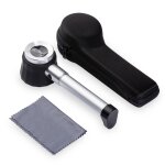 Portable avec échelle avec 3 lumières loupe 45 fois loupe haute définition à double objectif Portable avec échelle avec 3 lumières loupe 45 fois loupe haute définition à double objectif