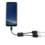 Portable usb - c / type - c mle  deux ports usb adaptateur hub femelle pour macbook, pc, ordinateur ...