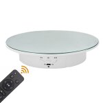 Prsentoir rotatif de prise de vue en direct avec plateau tournant lectrique tlcommand de 20 cm (blanc) ...