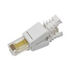 Prise modulaire de connecteur rj - 45 � sertir sans outil, version courte utp cat6