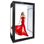 Puluz 2m 240w 5500k photo light studio box kit pour vêtements / portrait de modèle pour adultes (plug ... Puluz 2m 240w 5500k photo light studio box kit pour vêtements / portrait de modèle pour adultes (plug ...