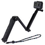 Puluz 3 - way grip foldable multi - fonctionnel selfie stick extension monopode avec trpied pour gopro ...