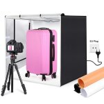 Puluz 80cm placking portable 80w 9050lm blanc leture lumière d'éclauiration sudio box tept box kit avec ... Puluz 80cm placking portable 80w 9050lm blanc leture lumière d'éclauiration sudio box tept box kit avec ...