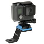 Puluz fixed metal support support de moto pour gopro hero5 / 4 / 3 + / 3 / 2 / 1 (bleu)