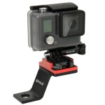 Puluz fixed metal support support de moto pour gopro hero5 / 4 / 3 + / 3 / 2 / 1 (rouge)