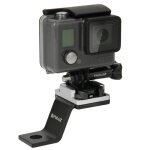 Puluz support de support de moto m�tallique fixe pour gopro hero5 / 4 / 3 + / 3 / 2 / 1 (argent)