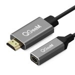 Qgeem qg - hd02 hdmi single to mini dp converter (gris argent�)