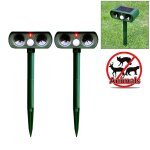 Rpulsif animal ultrasonique actionn solaire puissant de 2 pcs avec le capteur de pir et le capteur ...