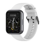 Pour realme watch 3 bracelet de montre en silicone souple de couleur unie (blanc) Pour realme watch 3 bracelet de montre en silicone souple de couleur unie (blanc)
