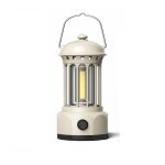 Rechargeable cob portable camping ext�rieur lampe atmosph�re tente lampe r�tro lampe, taille: grand beige ...