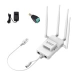 R�p�teur wifi pont sans fil vonets var600 - h 600 mbps, avec adaptateur secteur + ensemble d'adaptateurs ...