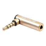 Rexlis bk3567 m�le 3, 5 mm + femelle 3, 5 mm en forme de l coude � 90 degr�s plaqu� or, adaptateur d'extension ...