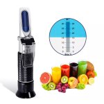 Rf001bx avec bote en plastique rfractomtre portatif compteur de sucre de fruits testeur brix 0 - 32 ...