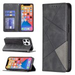 Rhombus texture horizontal flip housse en cuir magntique avec support et machines  sous pour iphone ...