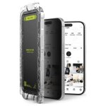Ringke iphone 15 / 16 screen protector privacy premium easy slide tempered glass 9h with installation ...