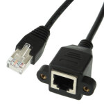 Rj45 femelle � m�le chat r�seau extension c�ble panneau serrure � vis, longueur: 1. 5m