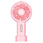 Rock f2 mini ventilateur portable  3 niveaux avec mode de ventilateur usb bureau ventilateur muet (rose) ...