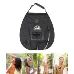 Sac de bain en plein air bouillotte solaire de camping autonome 20l sac de stockage d'eau (noir)