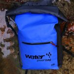 Sac � bandouli�re pliant en plein air � double sac �tanche en pvc, sac � dos �tanche, capacit�: 25l (bleu ...