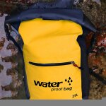Sac � bandouli�re pliant en plein air � double sac �tanche en pvc, sac � dos �tanche, capacit�: 25l (jaune) ...