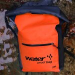 Sac � bandouli�re pliant en plein air � double sac �tanche en pvc, sac � dos �tanche, capacit�: 25l (orange) ...