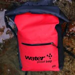 Sac � bandouli�re pliant en plein air � double sac �tanche en pvc, sac � dos �tanche, capacit�: 25l (rouge) ...