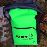 Sac � bandouli�re pliant en plein air � double sac �tanche en pvc, sac � dos �tanche, capacit�: 25l (vert) ...