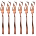 Sambonet taste lot de 6 fourchettes � g�teau, cuivre