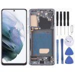 Pour samsung galaxy s21 5g sm - g991 tft lcd �cran num�riseur assemblage complet avec cadre (gris)