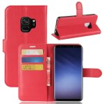 Pour samsung galaxy s9 litchi texture horizontale flip tui en cuir avec titulaire et portefeuille et ...