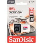 Sandisk ultra microsdhc 64gb 140mb / s. adapt. sdsquab - 064g - gn6ia
