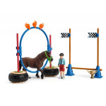 Schleich vie � la ferme 42482 course d'agilet� pour poney