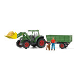 Schleich vie � la ferme 42608 tracteur avec remorque