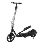 Scooter de mobilit  deux roues pour adulte, vlo  pdale  double aile, modle : noir standard