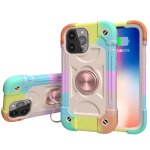 Silicone antichoc + �tui de protection pc avec porte - bague pour iphone 13 (or rose color�)