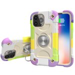 Silicone antichoc + �tui de protection pc avec porte - baguette pour iphone 13 (color� beige)