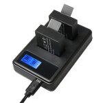 Sjcam sj7000 / sj6000 / sj5000 / sj4000 batterie �cran lcd double chargeur de piles, affiche capacit� ...
