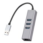 Sl - 030 adaptateur convertisseur usb vers gigabit ethernet rj45 et 3 x usb 3. 0 hub (gris)