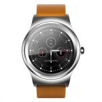 Sma - round 1. 28 pouces couleur cran tactile bluetooth bracelet en cuir montre intelligente, tanche, ...
