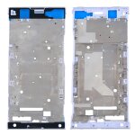Pour sony xperia xa1 ultra face avant cadre lcd cadre lunette (blanc)